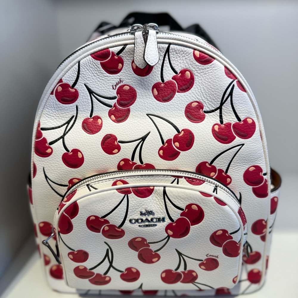 Coach Cherry Print Backpack